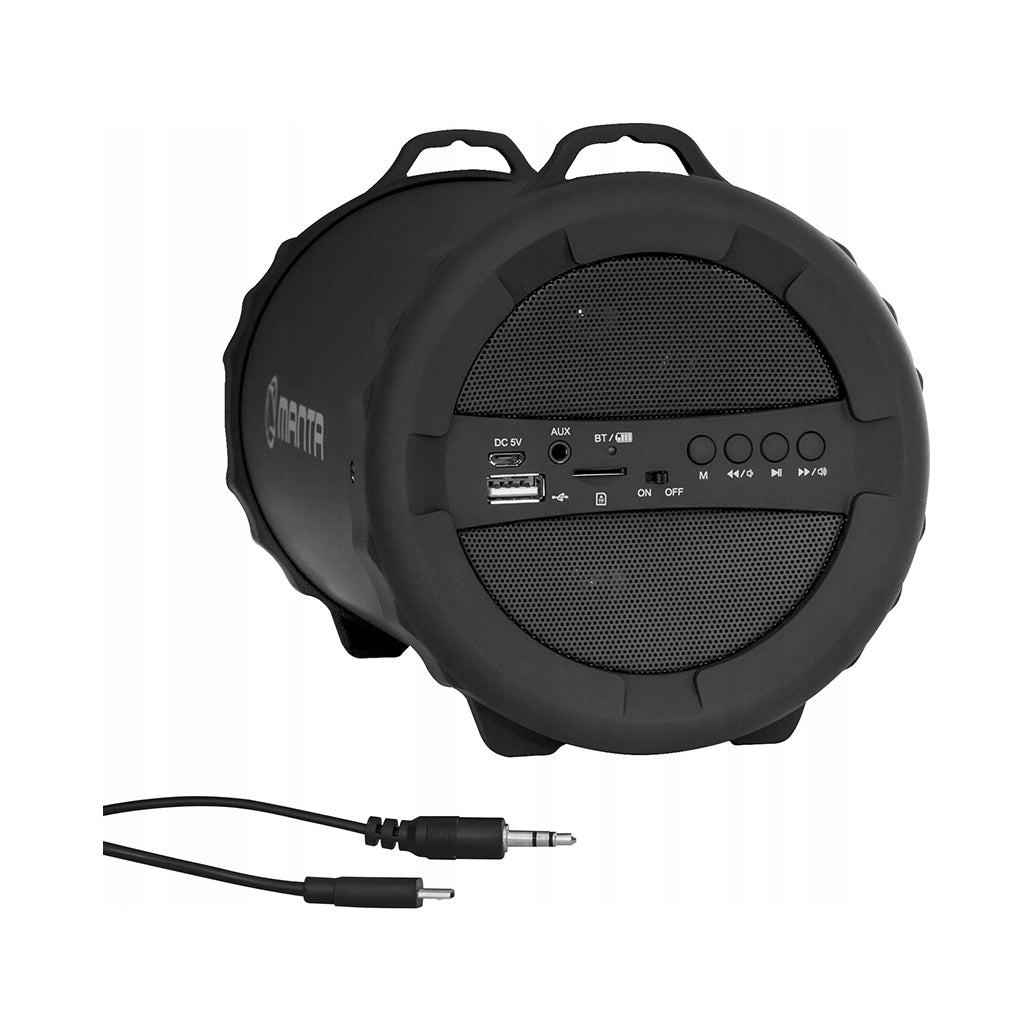 2X BLUETOOTH SPEAKER PORTABLE WIRELESS BOOMBOX MANTA SPK204FM TUBE FM