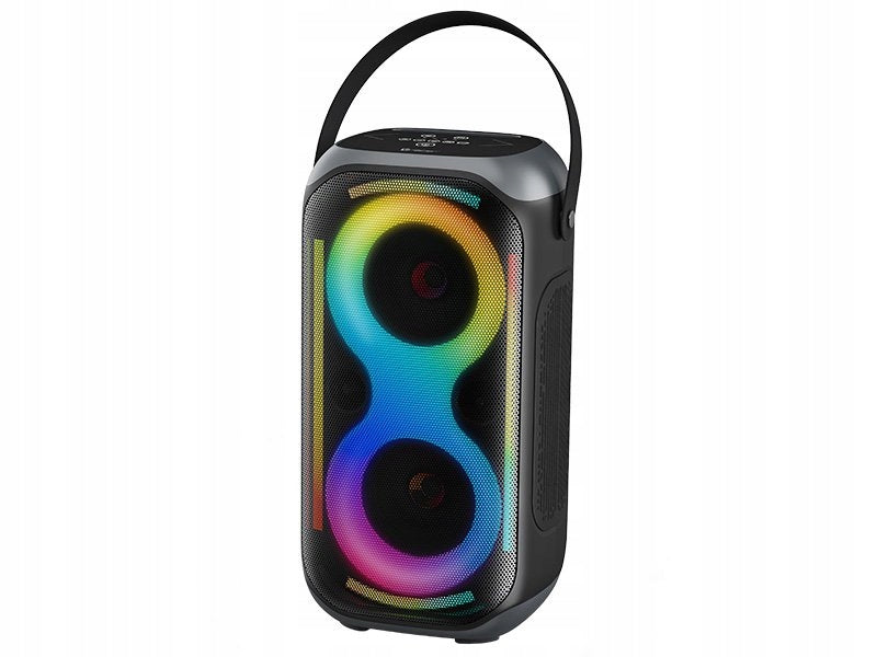 2X BLUETOOTH SPEAKER PORTABLE WIRELESS BOOMBOX USB AUX KARAOKE LED 50