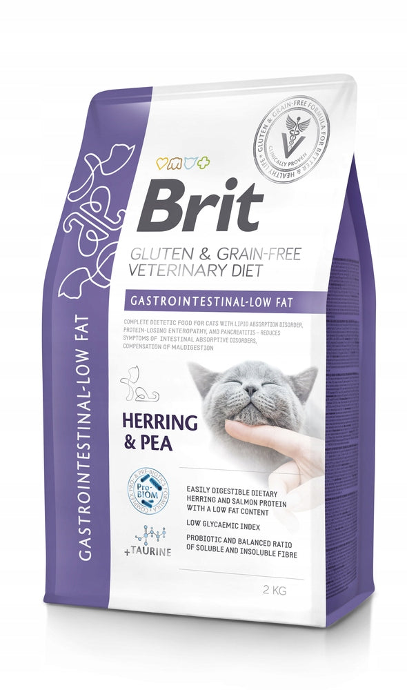 2X BRIT GF Veterinary Diets Cat Gastrointestinal-Low Fat 2kg