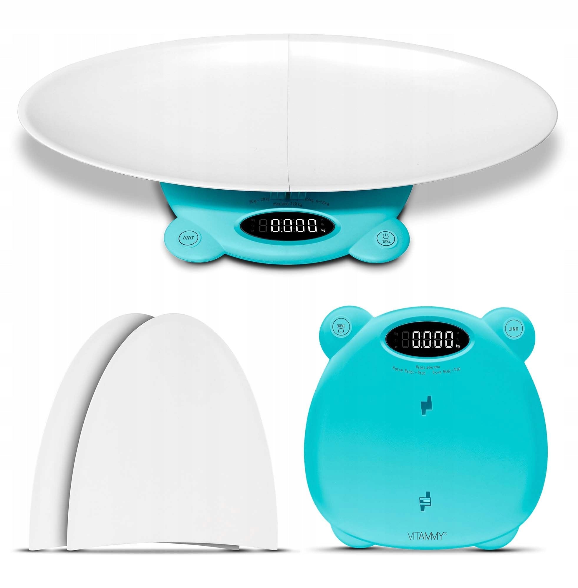 2X Baby scale VITAMMY Babycinno Turquoise Kind electronic