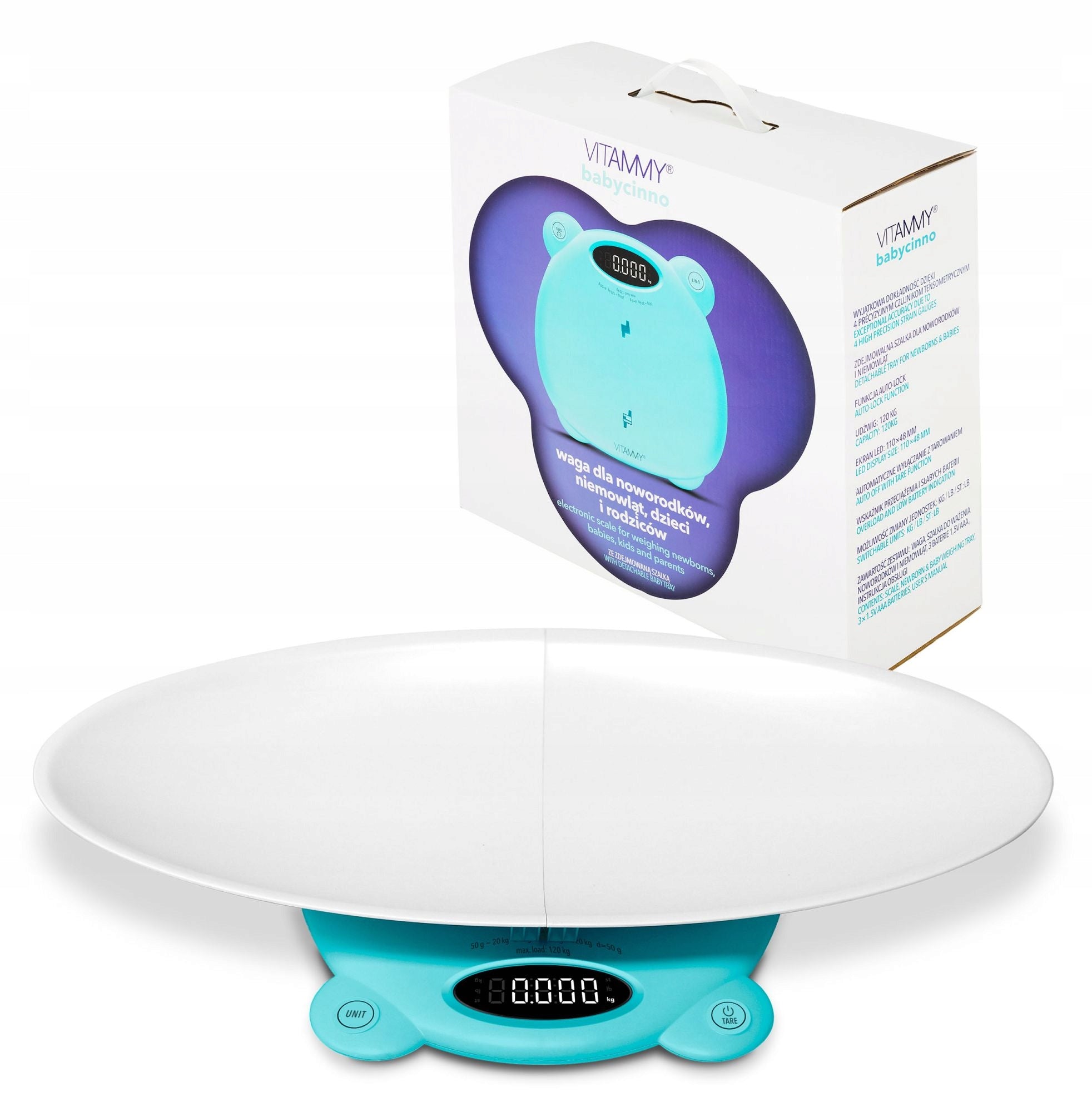 2X Baby scale VITAMMY Babycinno Turquoise