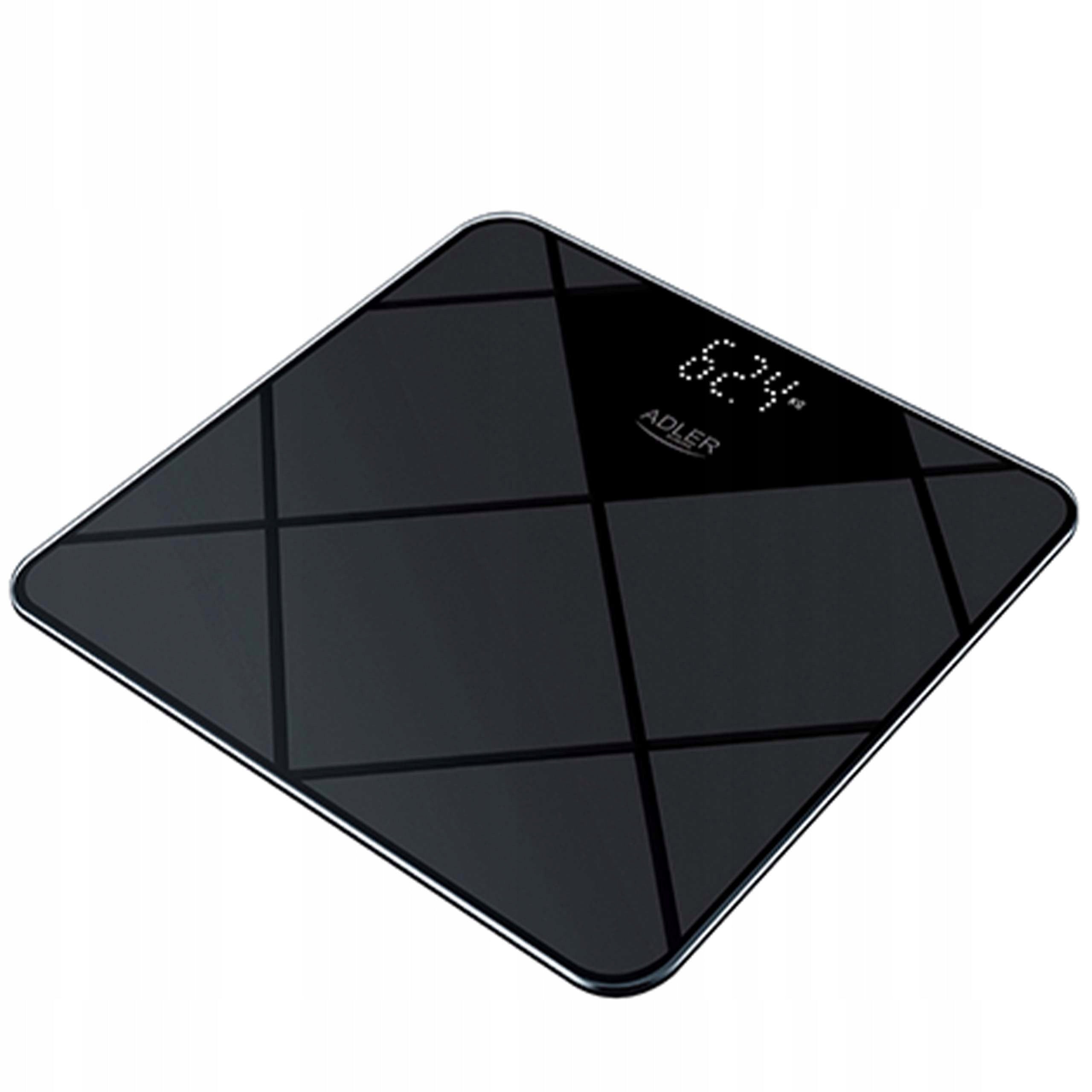 2X Bathroom scale electronic glass precision up to 150kg LCD black Brand ADLER