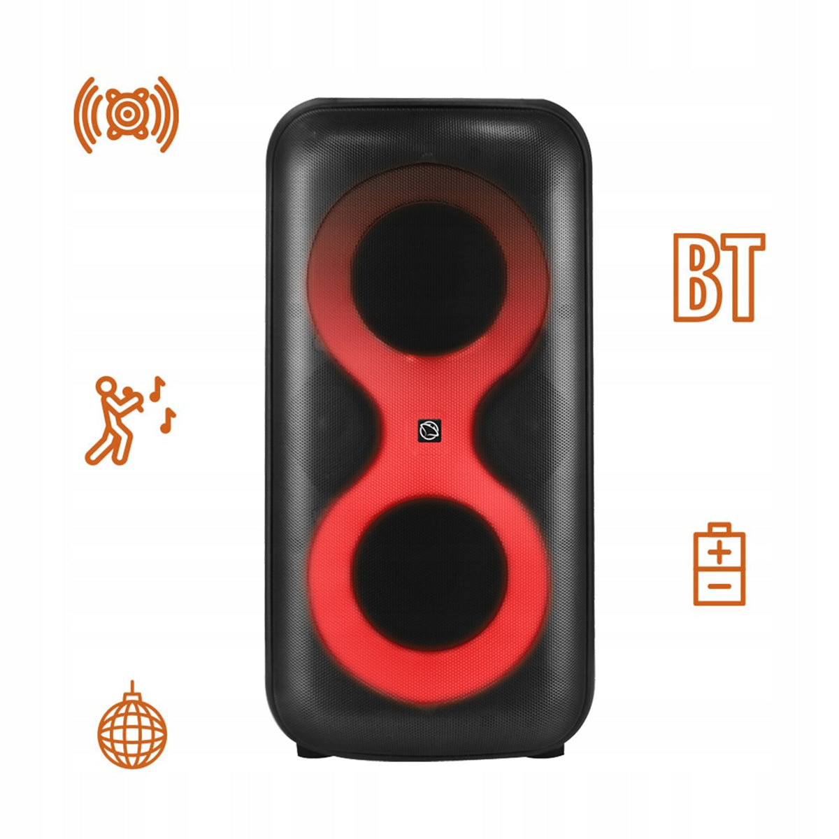 2X Bluetooth Speaker Portable Karaoke Power Audio Manta ERIS Microphone pilo Model ERIS