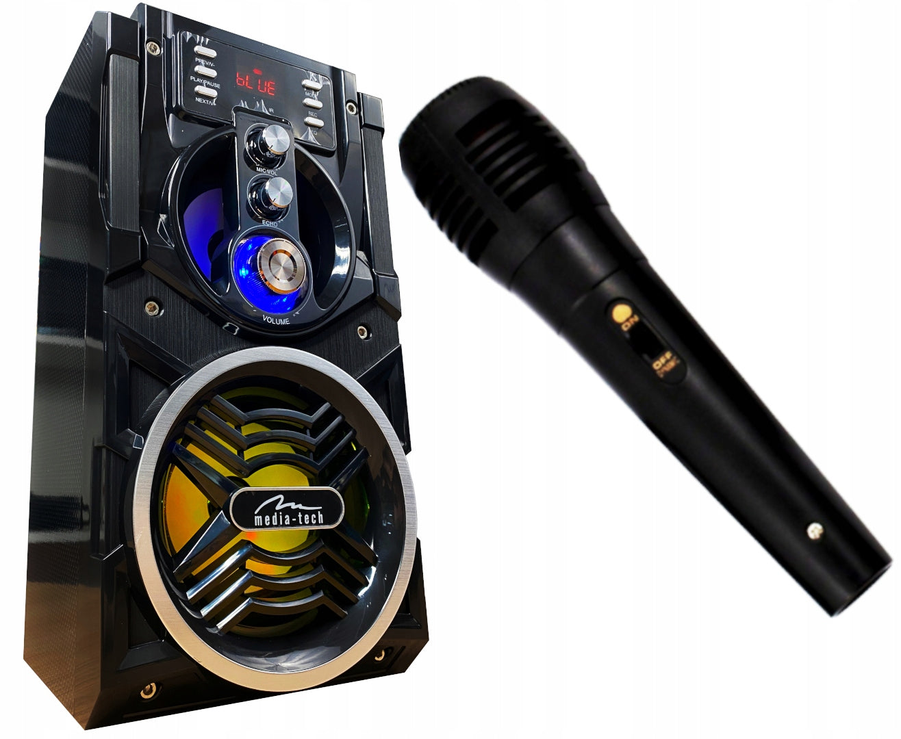 2X Boombox KARAOKE Media-Tech MT3150 MP3 FM Bluetooth Brand Media-tech