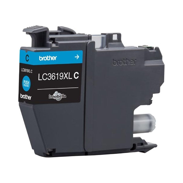 2X Brother LC3619XLC cyan ink