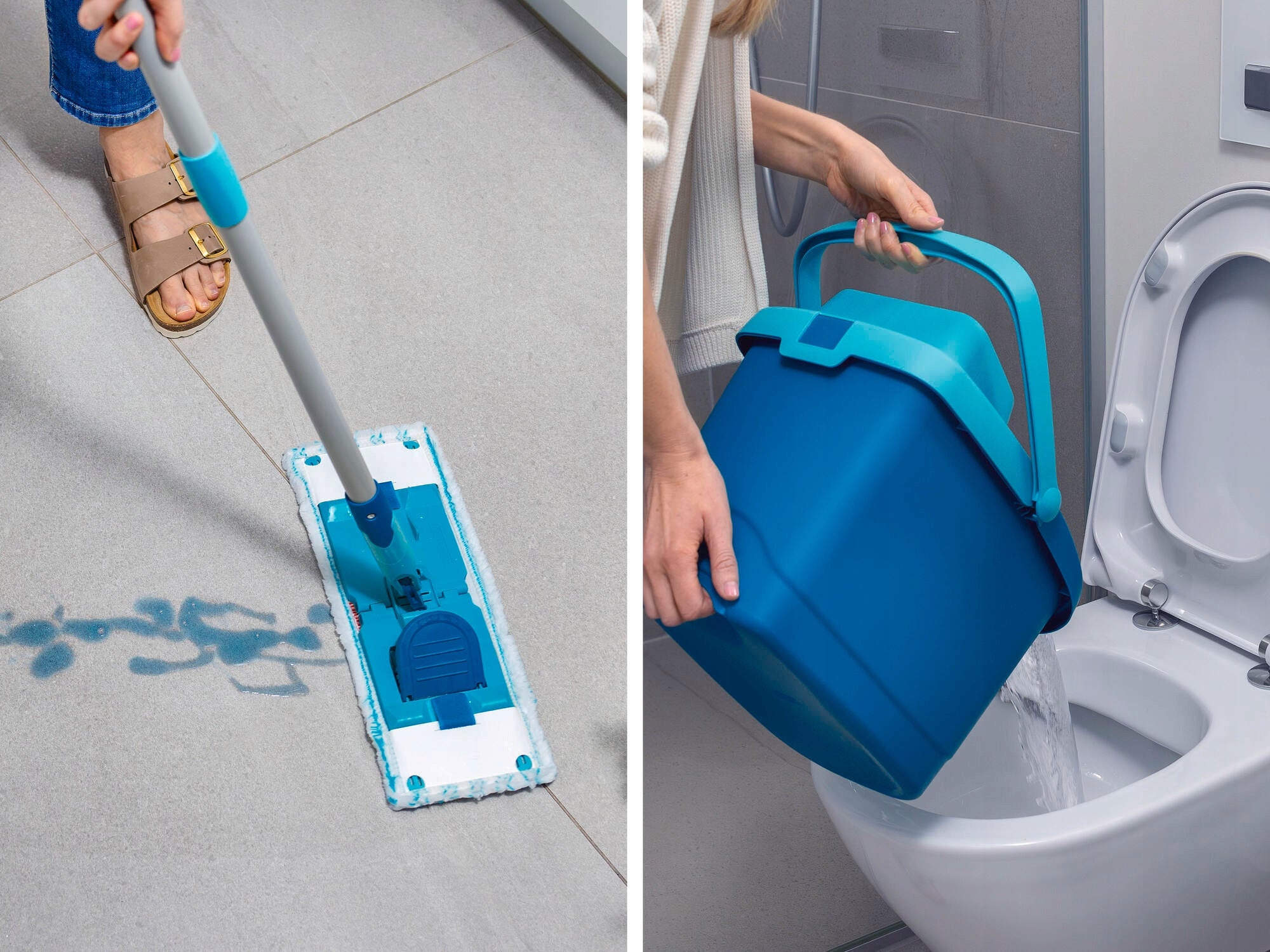 2X Bucket and flat mop Leifheit 33 cm Manufacturer code 55510