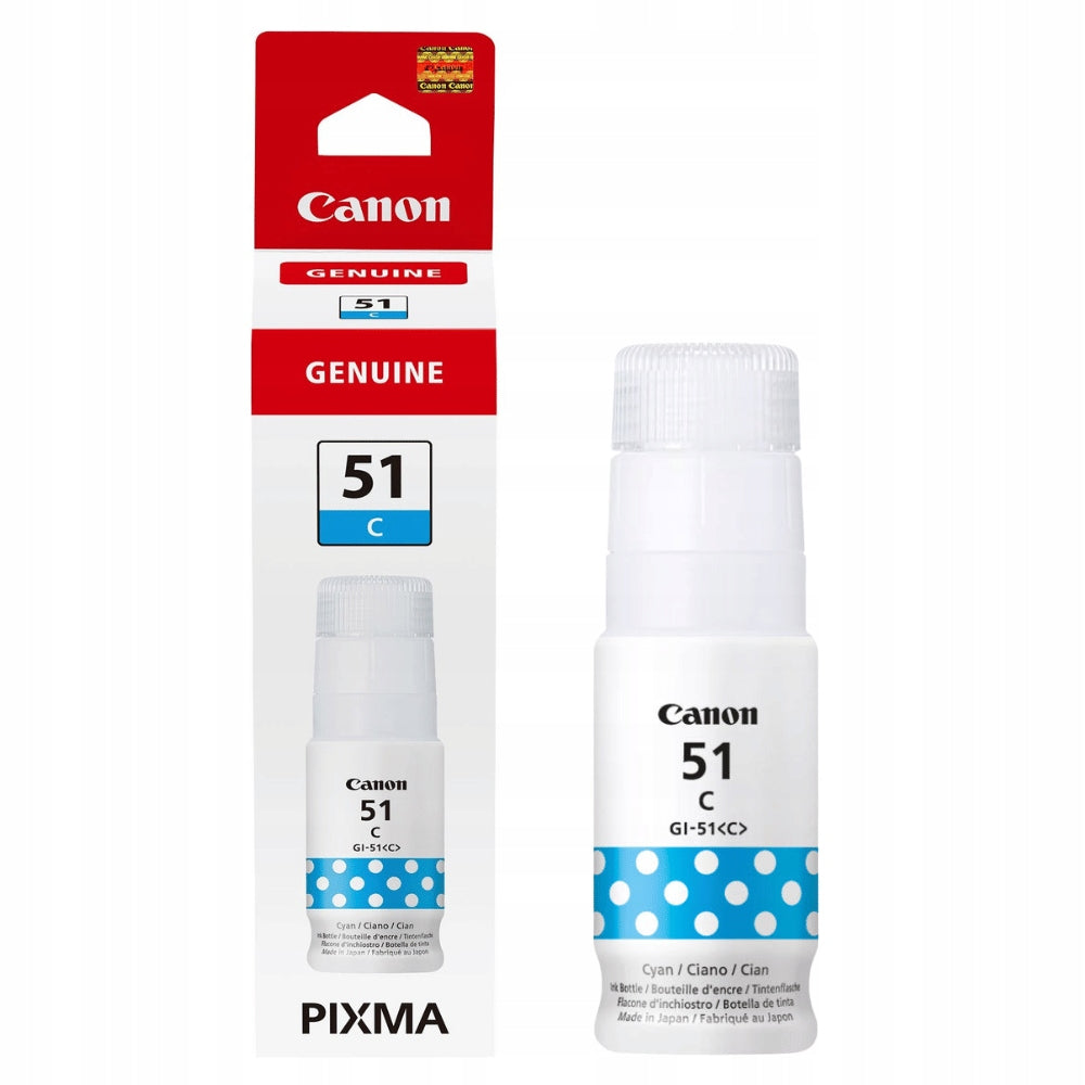 2X CANON GI-51 Cyan ink Color blue (cyan)