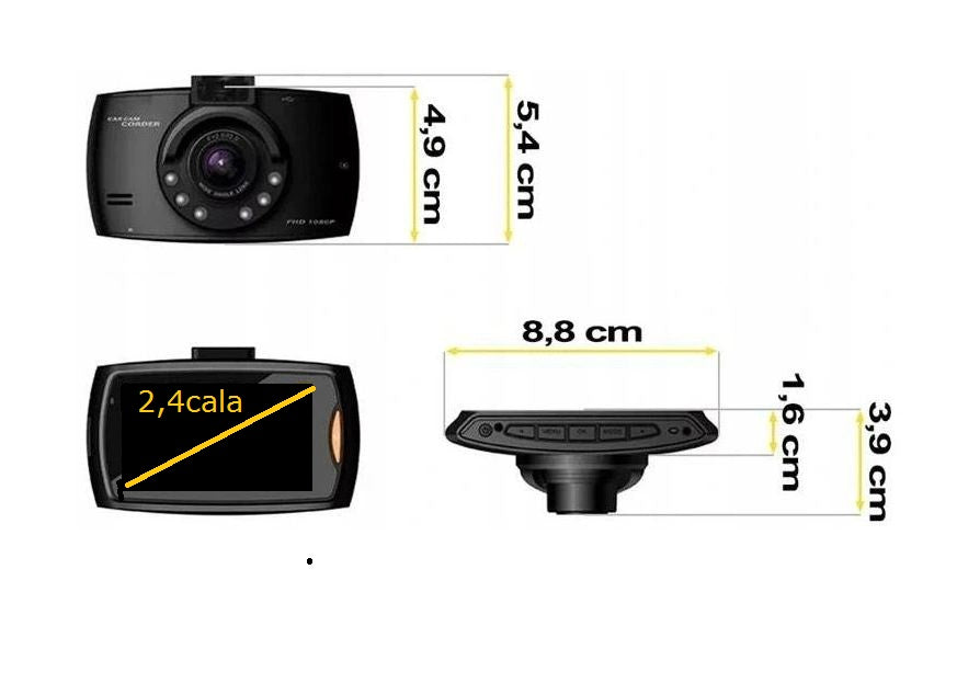 2X CAR CAMERA VIDEO DRIVING RECORDER IR LED Model advanced