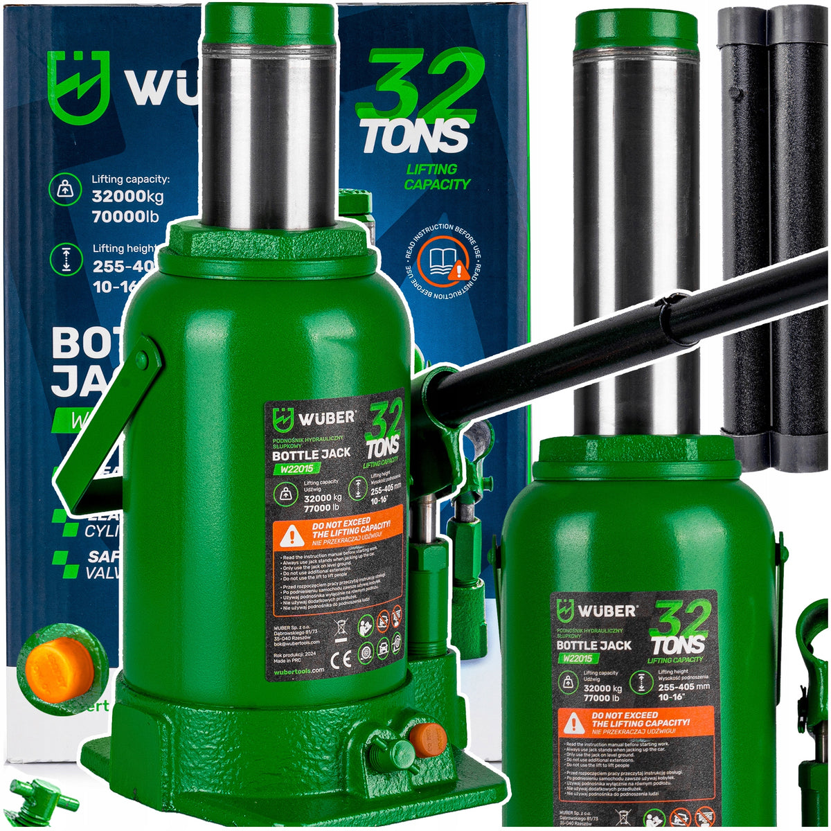 2X CAR LIFT 285-465 MM POST HYDRAULIC JACK VALVE 32