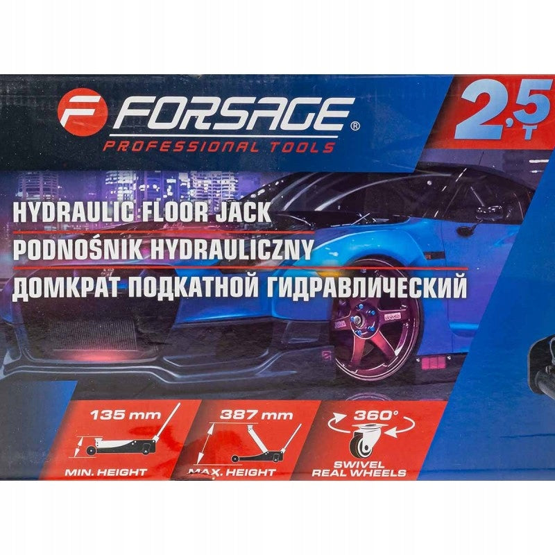 2X CAR LIFT FROG 2,5T FORSAGE LOW PROFILE 135-387MM PLUMBING Product weight with unit packaging 13.3 kg