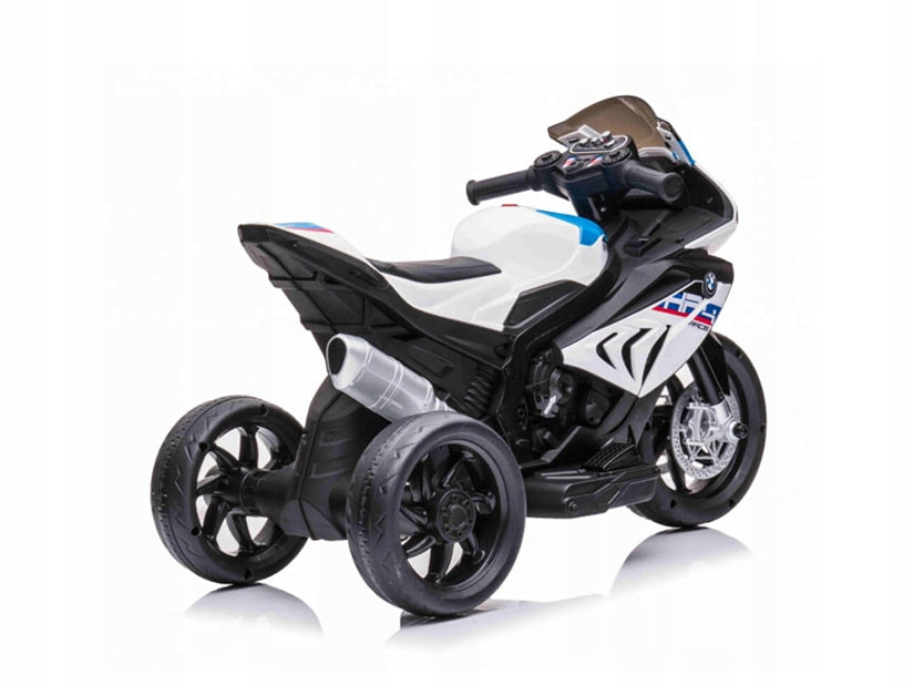 2X CHILDREN'S MOTOR for battery BMW HP4 3 wheels STABLE Faux leather CHASER Maximum speed 1 km/h