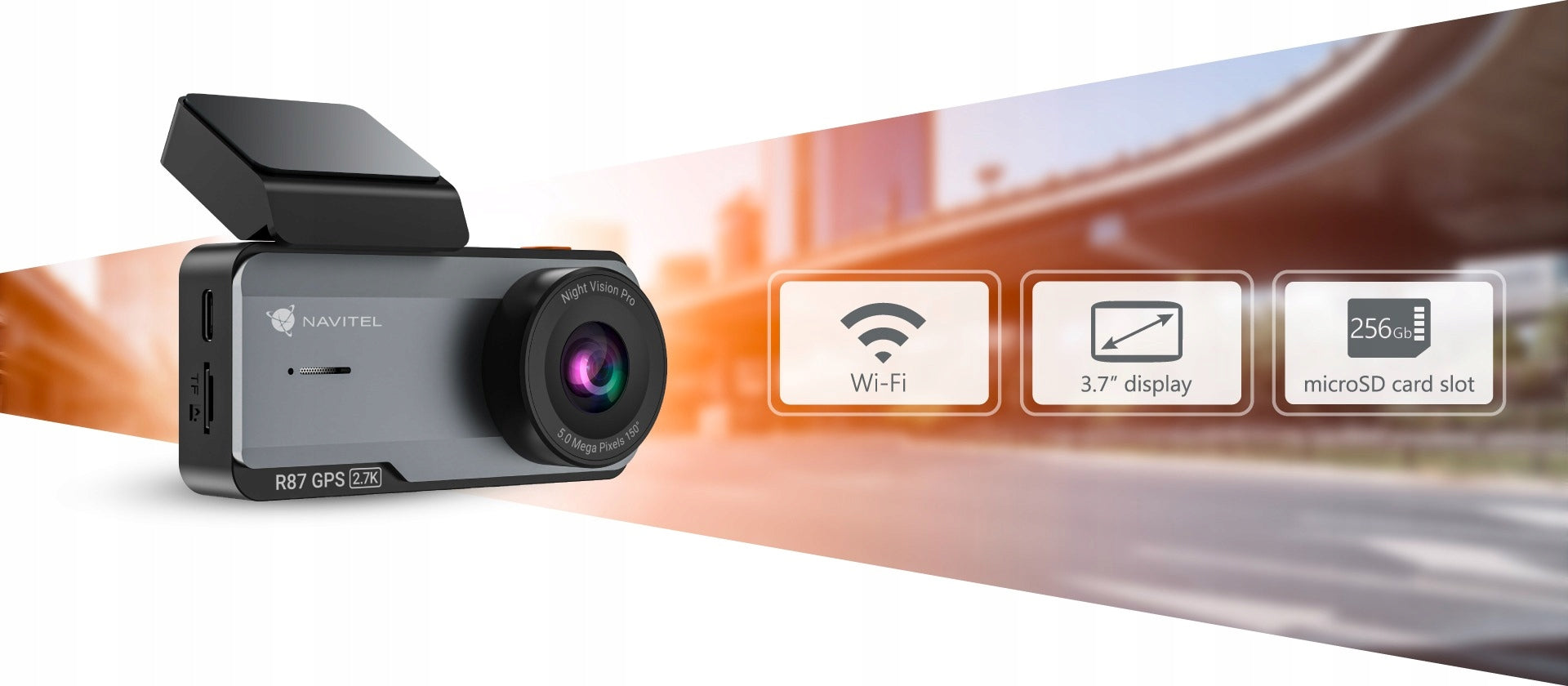 2X Car camera Navitel R87 GPS - STARVIS 2 + Full HD rear camera Brand NAVITEL