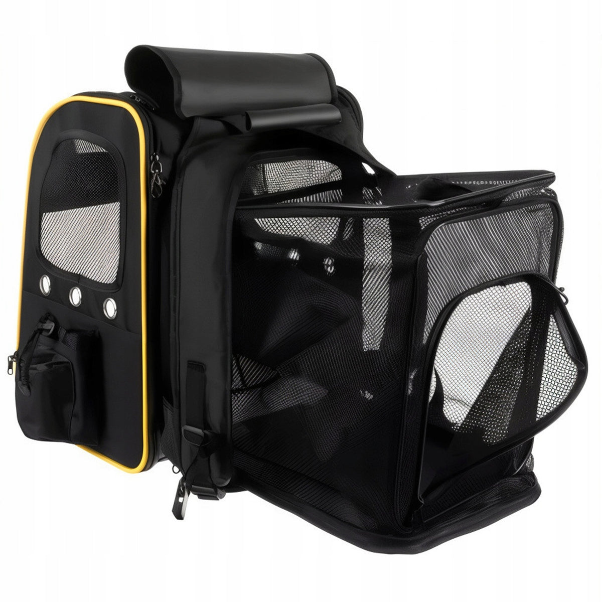 2X Cat Transporter Backpack Transparent Durable with Animal Terrace