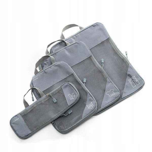 2X Compression Organizers for Travel Suitcase Compakube InnovaGoods 4 Parts