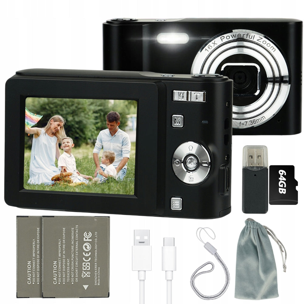 2X DIGITAL CAMERA HD CAMERA 1080P 50MP 32GB DIGITAL 16X ZOOM