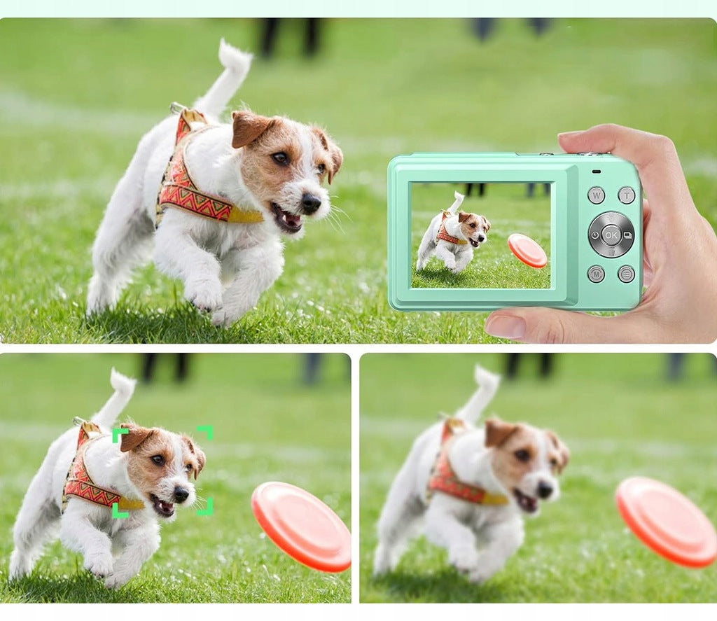 2X DIGITAL CAMERA LA KIDS 1080P 44MP 16X ZOOM GREEN + 32G