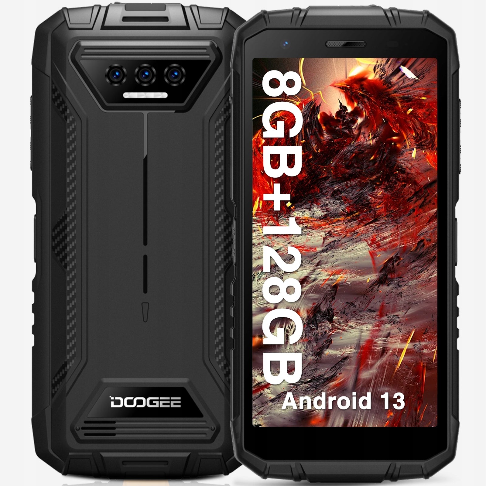 2X DOOGEE S41 PLUS 4/128 GB, 6300 mAh, smartphone, black Built-in memory 128 GB