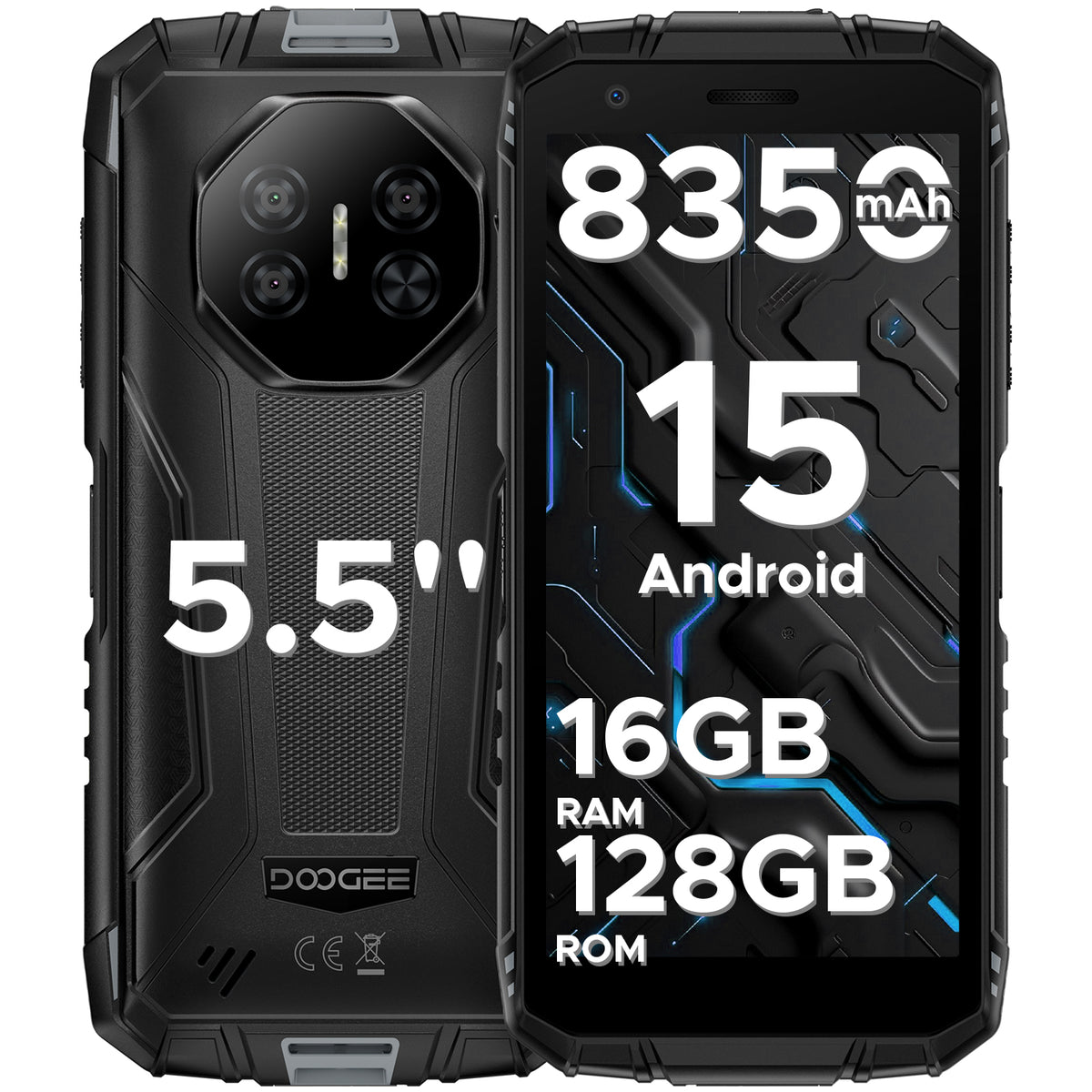 2X DOOGEE S41T 4/64 GB, 6300 mAh, smartphone, black Brand DOOGEE
