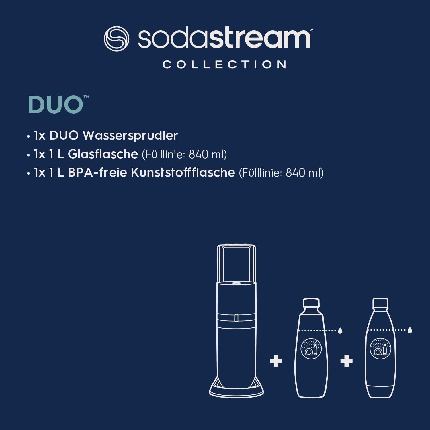 2X DUO WATER SATURATOR 1L MANUAL STAINLESS STEEL WIRELESS WITHOUT BOTTLES Dominant color black