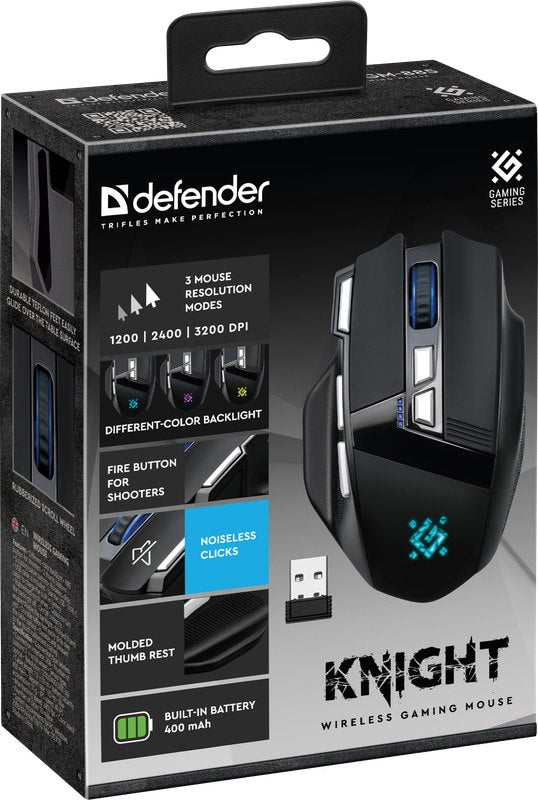 2X Defender Knight GM-885 Wireless/USB Mouse Model GM-885
