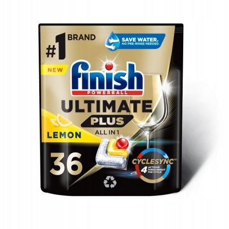 2X Dishwasher Tablets Finish Ultimate Plus Powerball All in 1 lemon 36 sz Brand Finish