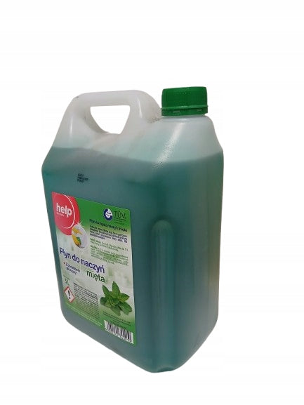 2X Dishwashing liquid Help 2X 5 l. mint Manufacturer code 5 litrów mięta