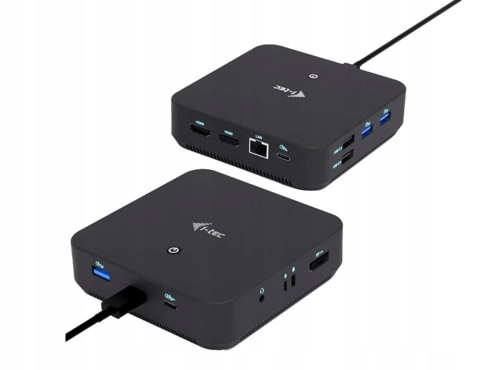 2X Docking Station i-tec USB-C DP Dual HDMI Dock Power Delivery 100W