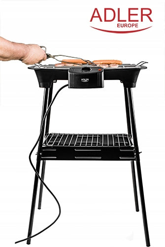 2X ELECTRIC GARDEN BALCONY GRILL STANDING TEMPERATURE CONTROL 2400W Brand ADLER