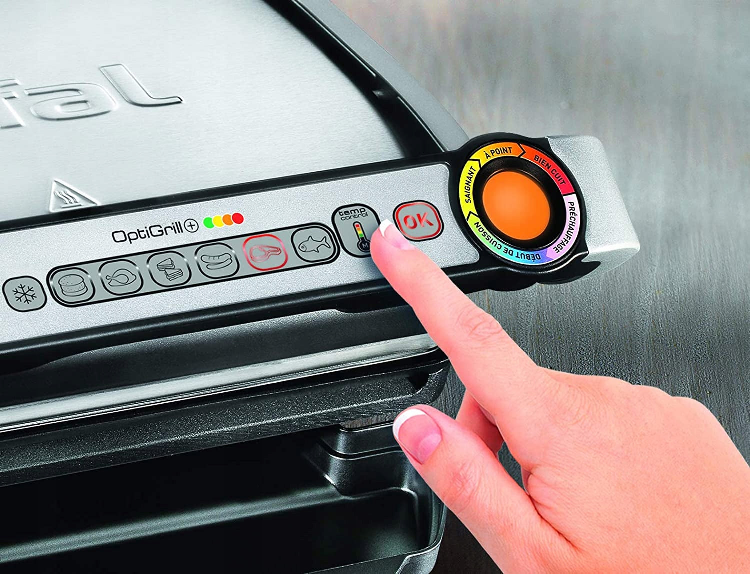 2X ELECTRIC GRILL TEFAL OPTIGRILL SMART GC705D16 2000W SILVER-GREY Power rating 2000 W