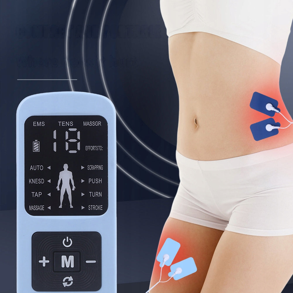 2X ELECTRONIC MULTIFUNCTION PULSE MASSAGER WITH 8 MODES AND ELECTRODES Model Electric Massager 8 Modes wUyXCnzX