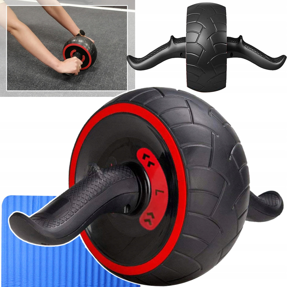2X EXERCISE ROLLER WHEEL ABDOMINAL MUSCLE EXPANSION TRAINING GYM CIRCLE M