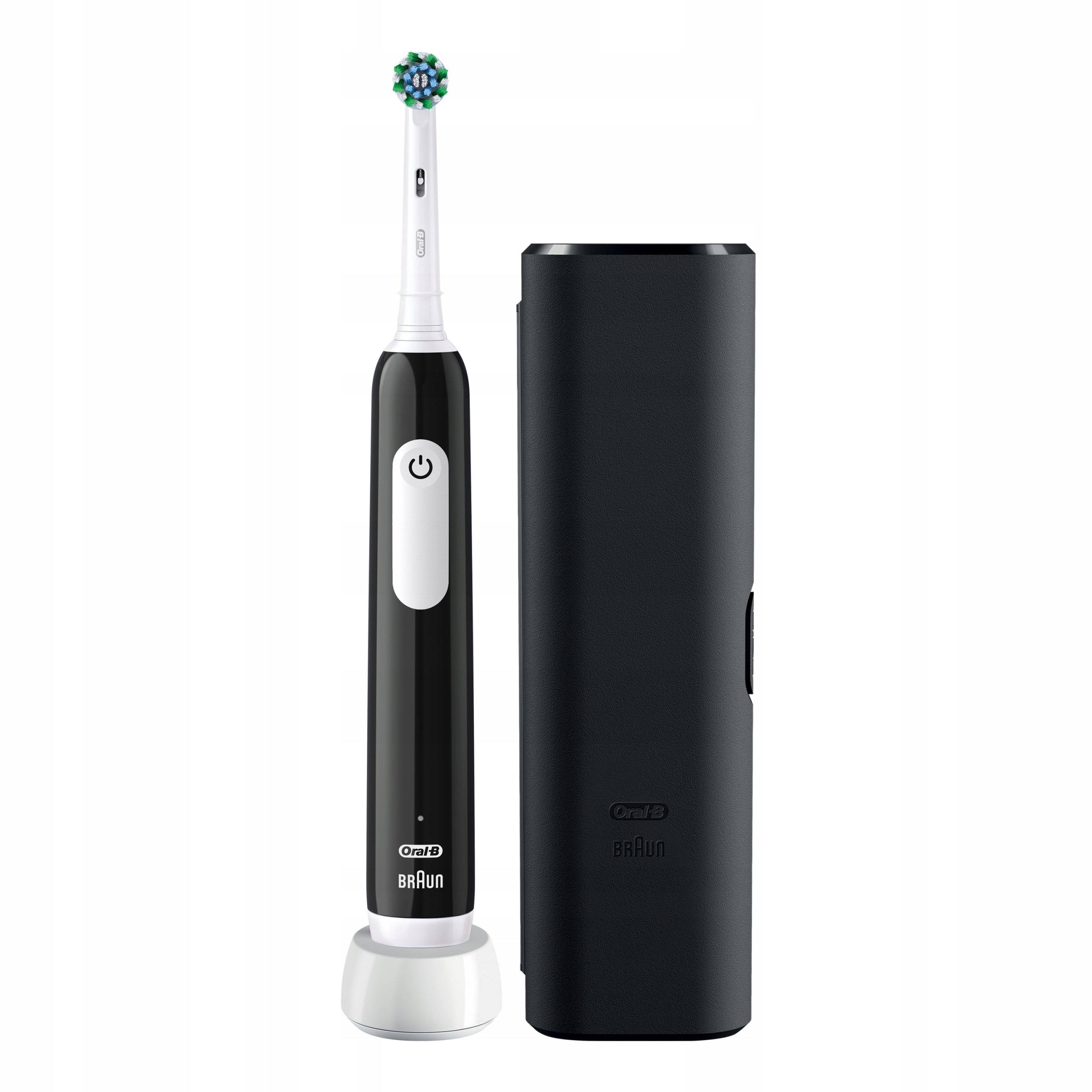 2X Electric Toothbrush Oral-B Pro 1 + CASE 3 modes whitening black Kind toothbrush