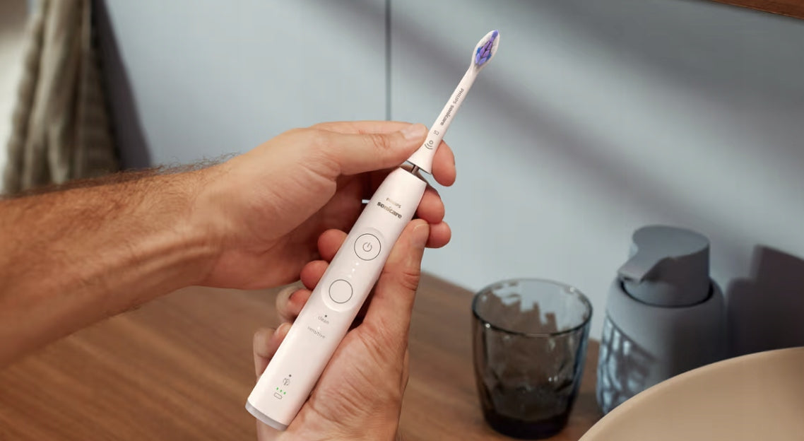 2X Electric toothbrush Philips Sonicare 6100 white sonic battery Brand Philips