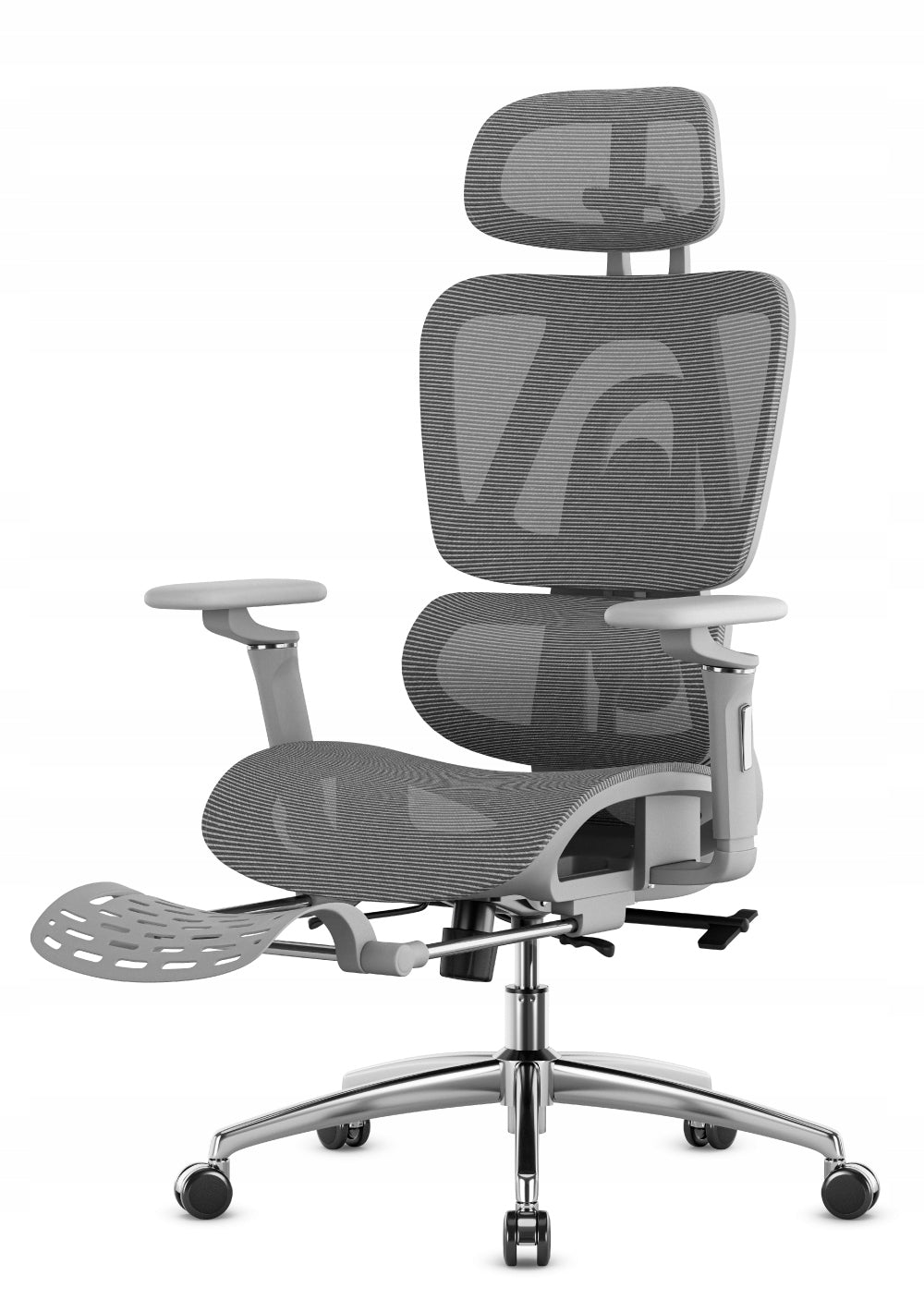 2X Ergonomic Office Chair with Footrest Mark Adler Expert 7.9 Grey Brand Markadler