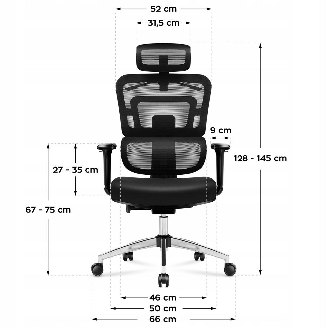 2X Ergonomic chair Huzaro Mark Adler Expert 4.9 Black Furniture depth 50 cm