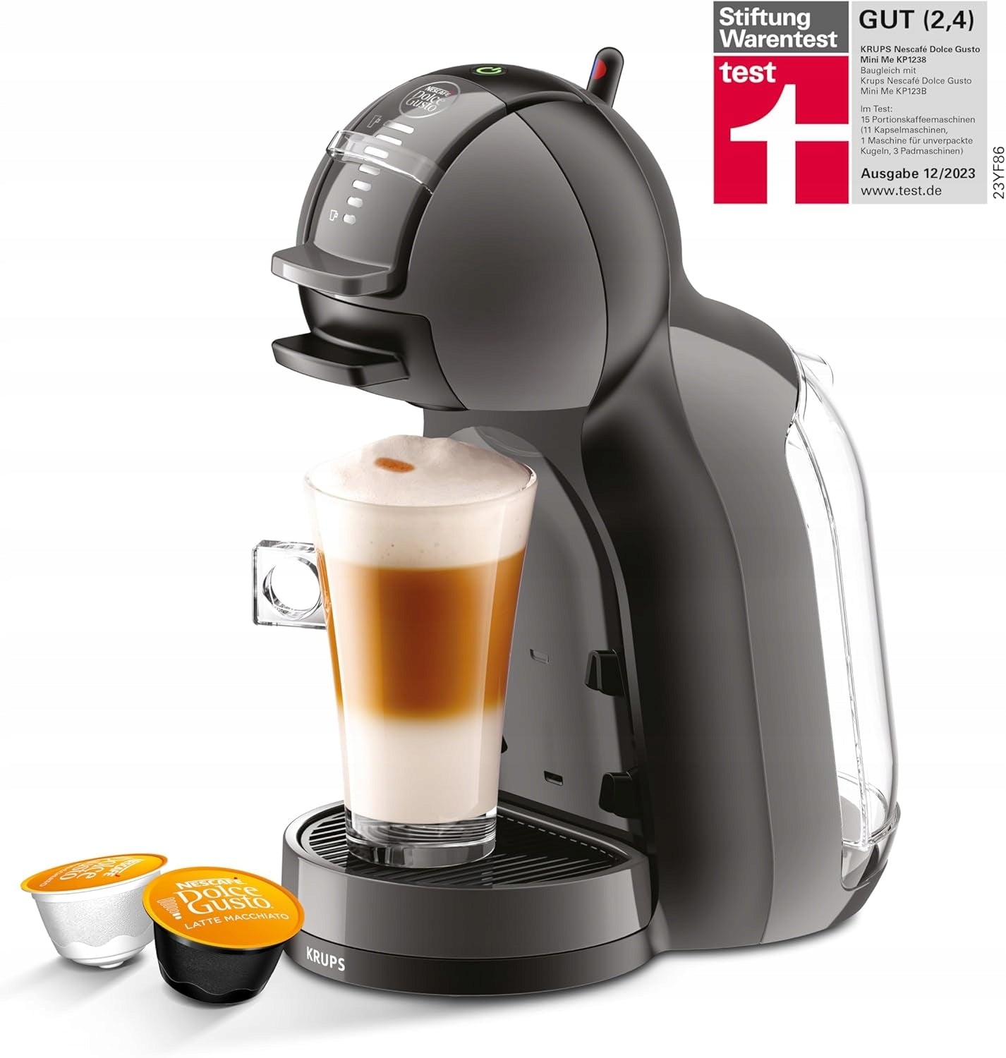 2X Espresso Machine capsule Krups Dolce Gusto Mini Me - Black KP1238 Brand Krups