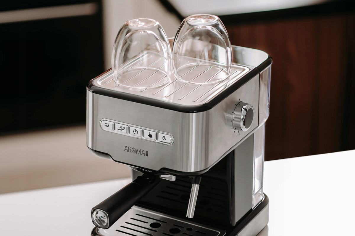 2X Espresso machine flask for coffee 850W Teesa + milk frother 15ba Model AROMA 450