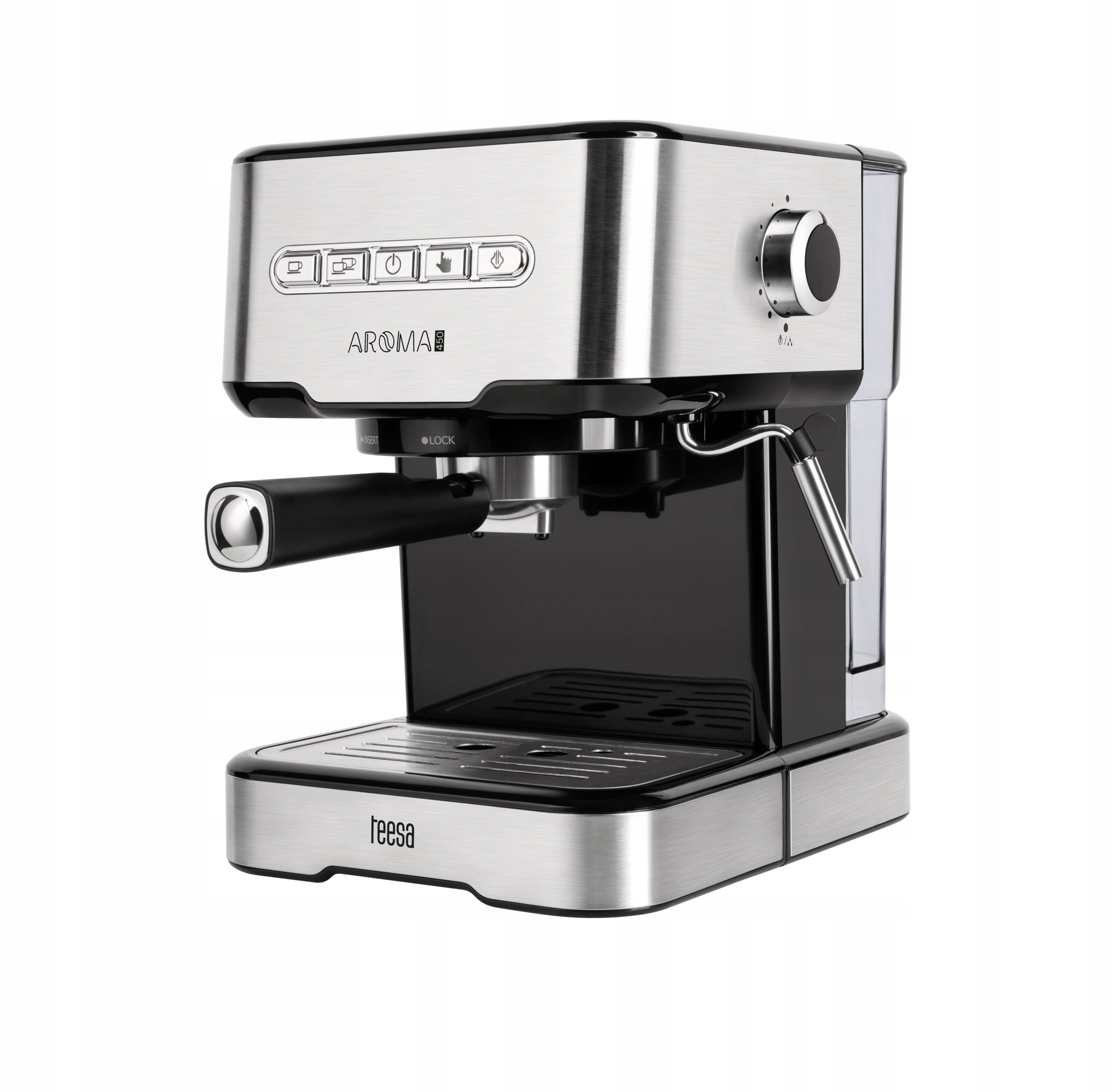 2X Espresso machine flask for coffee 850W Teesa + milk frother 15ba