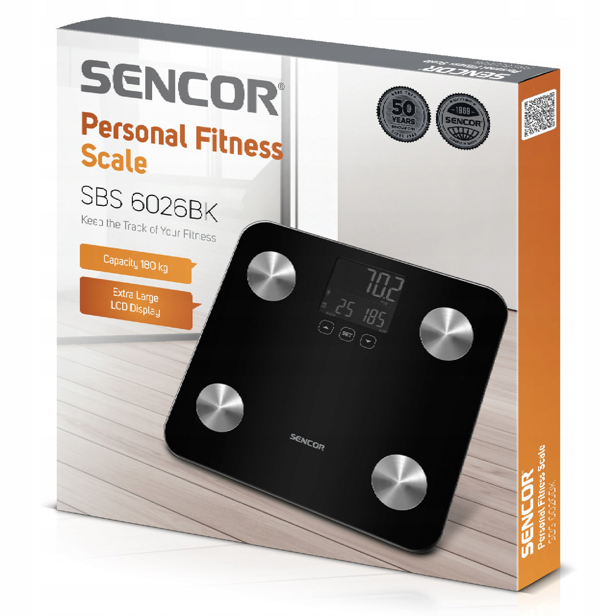 2X FITNESS BATHROOM SCALE SENCOR SBS 6026BK Brand Sencor