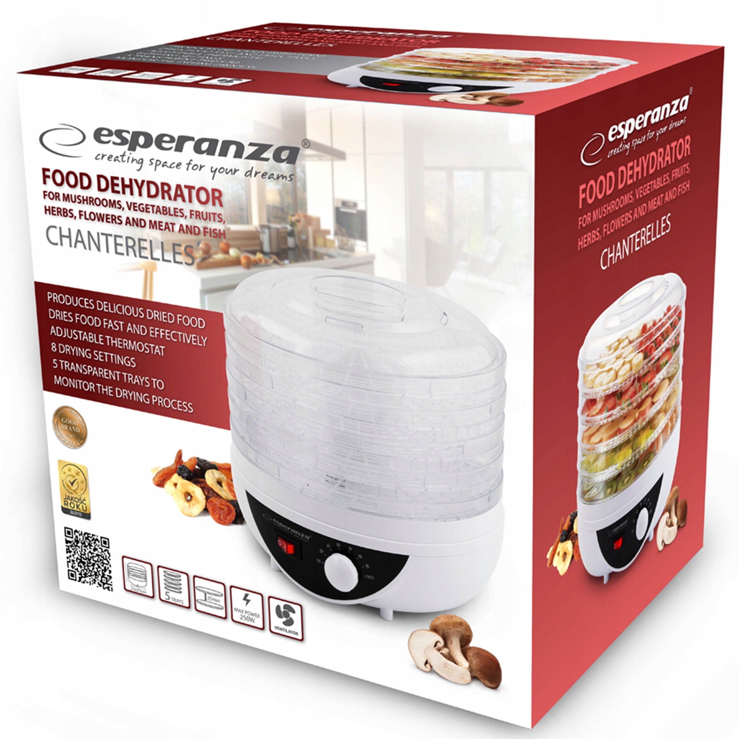 2X FOOD DRYER ESPERANZA EKD002 Dominant color white