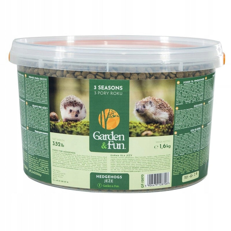 2X FOOD FOR HEDGEHOGS FOR 3 SEASONS COMPLEMENTARY FEED 1,6 Brand Garden&Fun
