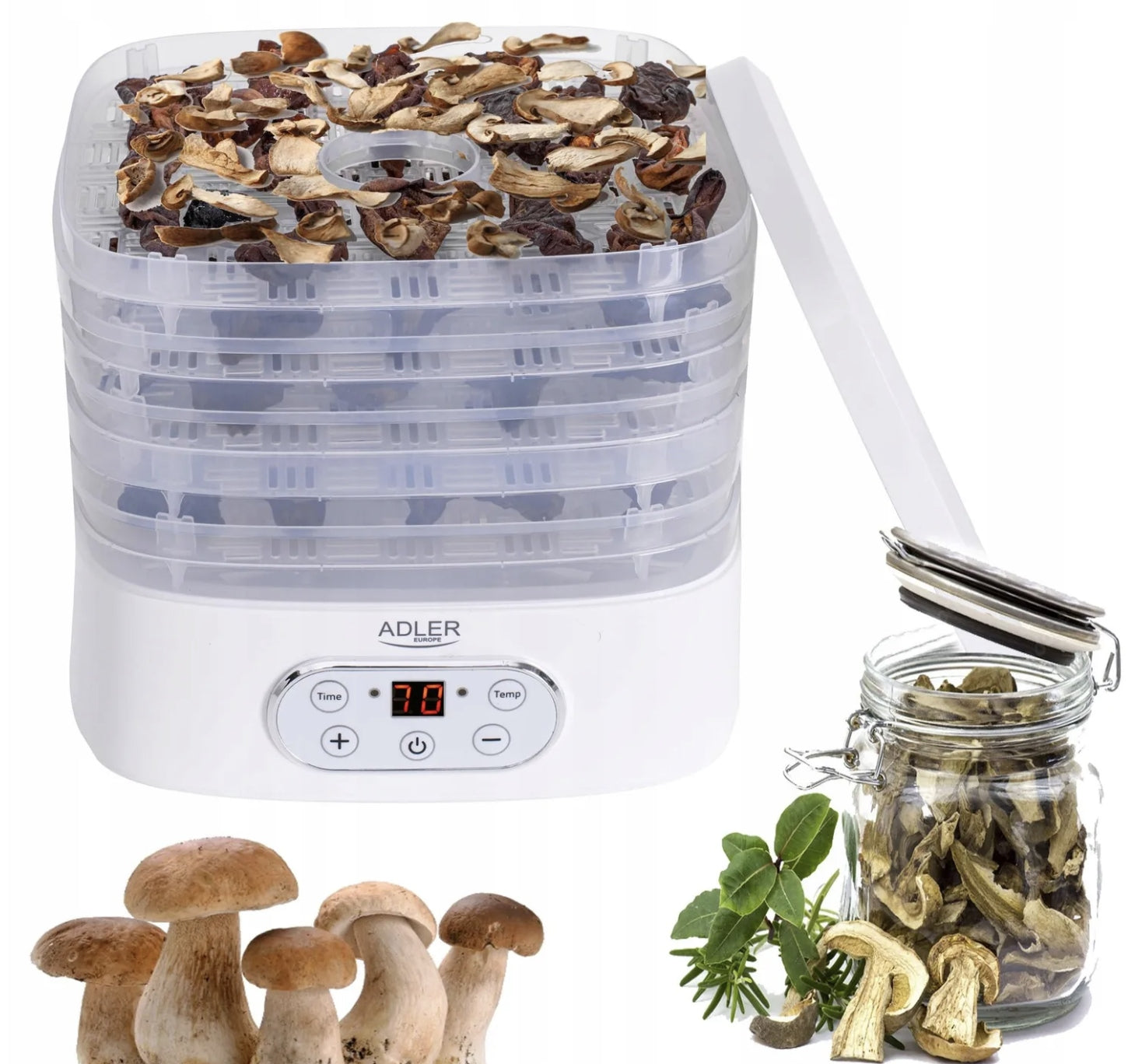 2X FOOD VEGETABLE FRUIT MUSHROOM DRYER LARGE 5 SIT 550W +TI Brand no brand