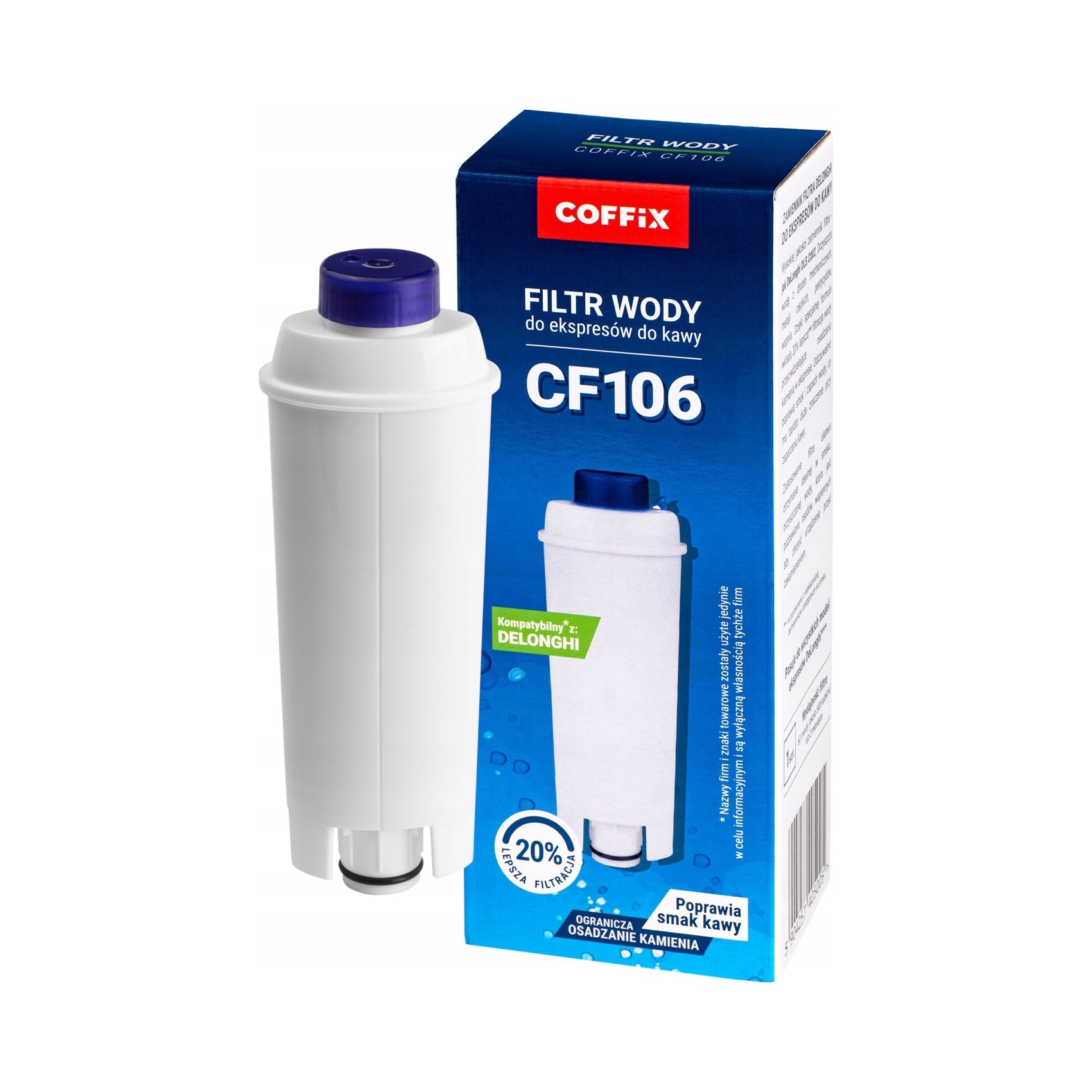 2X Filter for Coffix CF106 Coffee Maker Compatible with Delonghi Replacement Packaging status original