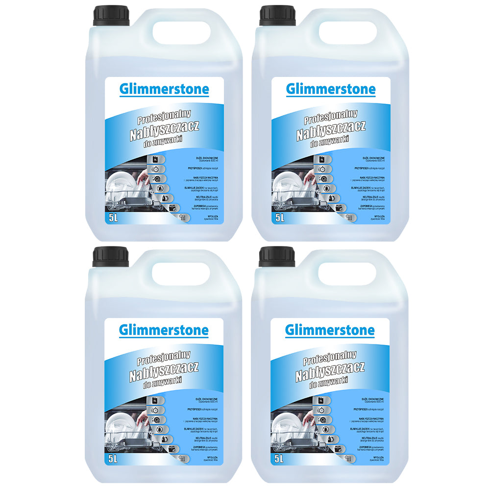 2X GLIMMERSTONE RINSE AID DISHWASHER LIQUID 20L