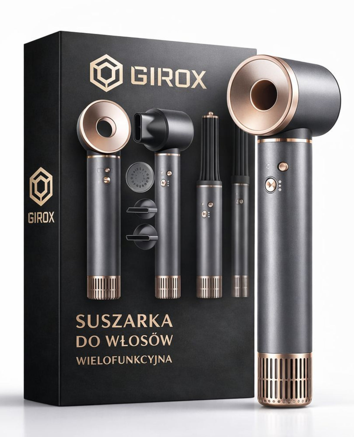 2X HAIR DRYER 5IN1 IONIZATION 3 SPEEDS COLD AIR CURLS SMOOTHED