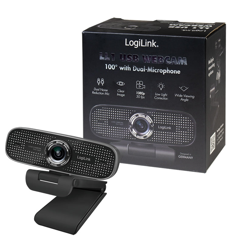 2X HD Webcam LogiLink UA0378 USB, 100°, Dual Microphone Brand Logilink