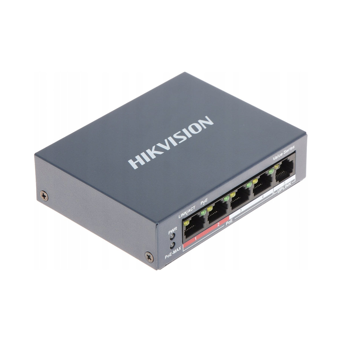 2X HIKVISION DS-3E0105P-E/M(B) POE SWITCH