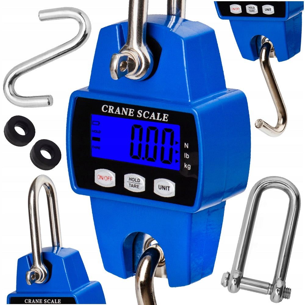 2X HOOK SCALE ELECTRONIC FISHING CRANE HANGING INDUSTRIAL UP TO 500
