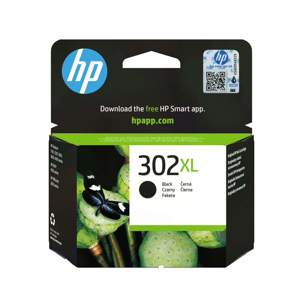 2X HP 302XL Black ink Color black