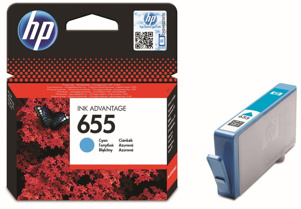 2X HP 655 Cyan ink Manufacturer HP